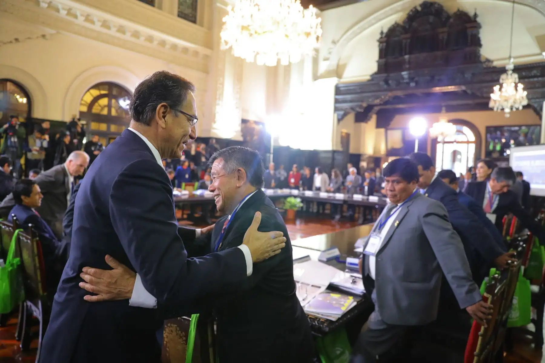El presidente de la República, Martín Vizcarra, lidera el Octavo GORE-Ejecutivo, que congrega a gobernadores regionales y miembros del Gabinete Ministerial. Foto: ANDINA/Prensa Presidencia