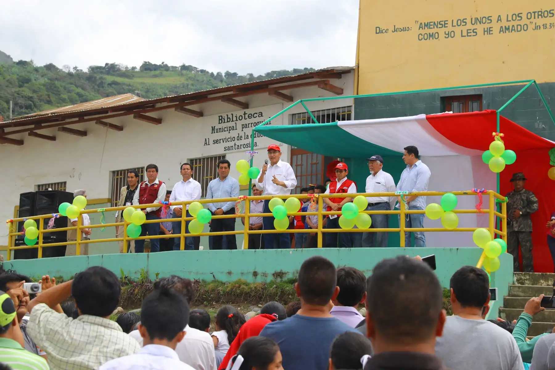 Jefe de Estado Martín Vizcarra, visita distrito de Santa Rosa de la Yunga, en Jaén (Cajamarca).Foto: ANDINA/Prensa Presidencia
