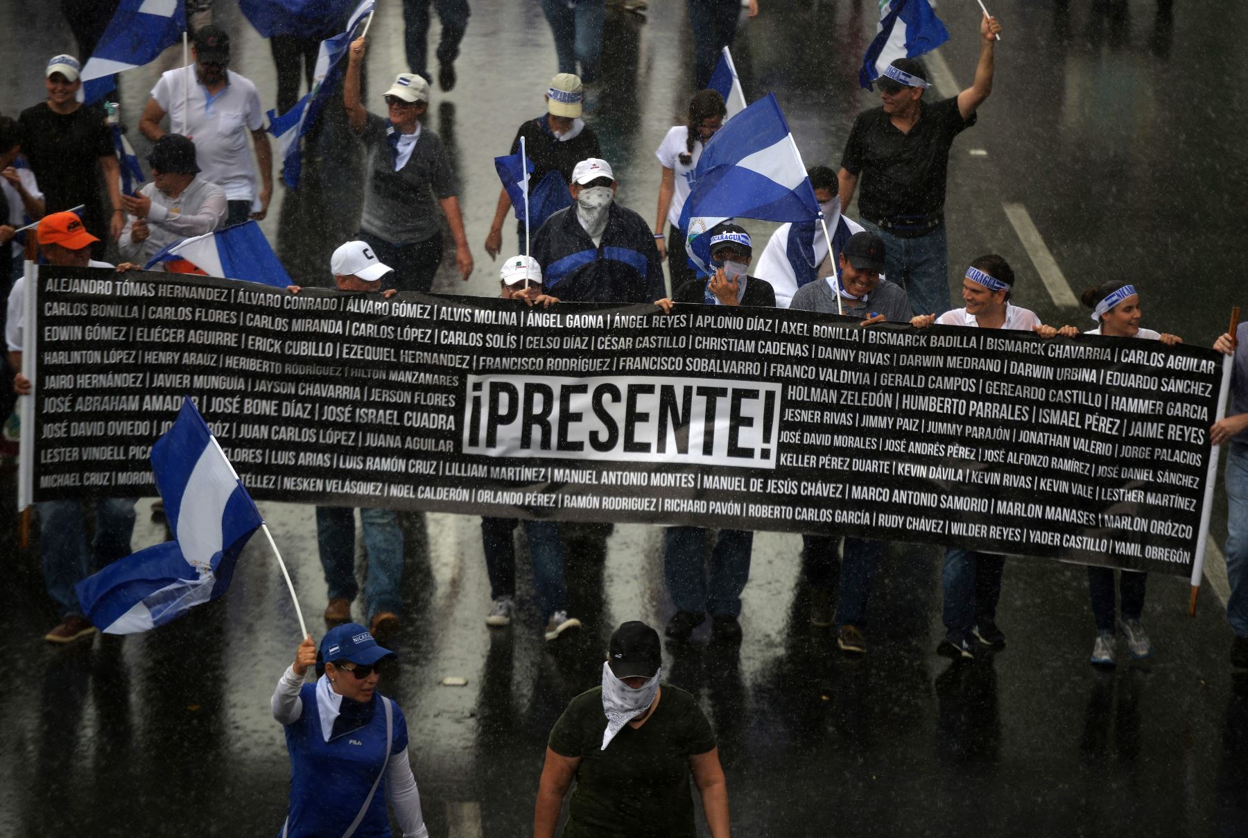 Paro general y marchas en Nicaragua Foto: AFP
