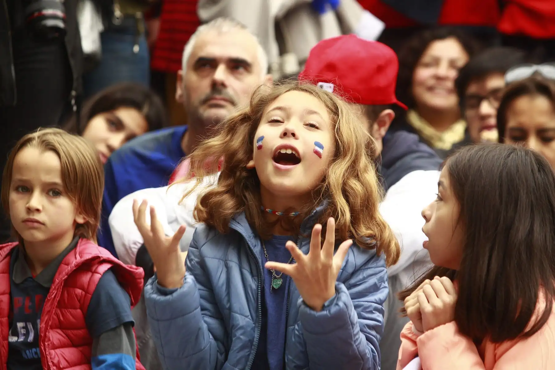 Ciudadanos franceses residentes en Perú celebran el triunfo por la Copa del Mundo de la selección de Francia ante Croacia. Foto - ANDINA/Eddy Ramos.
