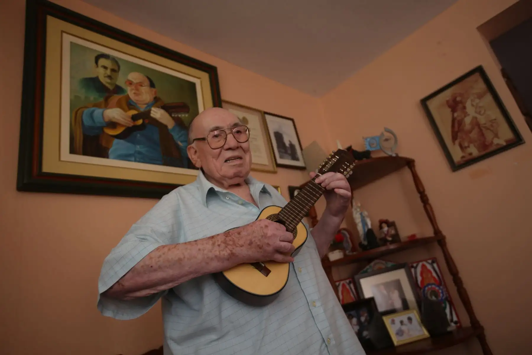 Retrato del charanguista Jaime Guardia. Foto: ANDINA/archivo