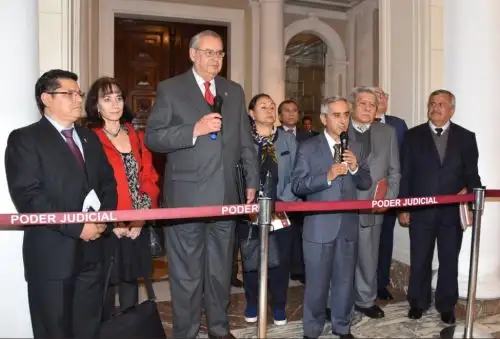 Comisión para la reforma del Sistema de Justicia, con Allan Wagner a la cabeza, se reúne con el presidente del Poder Judicial, Duberlí Rodríguez.