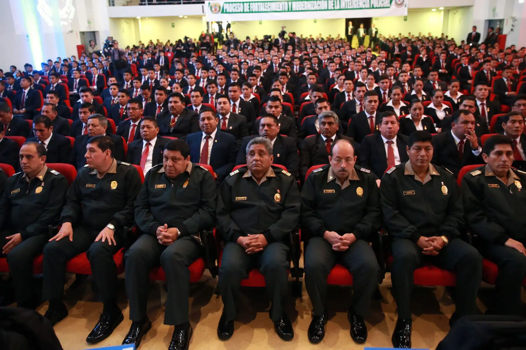 Ceremonia de clausura del II Curso de Especialización de Inteligencia y Contra inteligencia de la Policía Nacional del Perú.  Foto: ANDINA/Vidal Tarqui