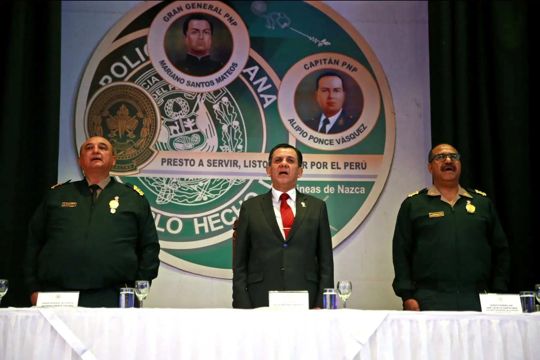Mauro Medina Guimaraes ministro del Interior asiste, a la clausura del II Curso de Especialización de Inteligencia y Contra inteligencia de la Policía Nacional del Perú.  Foto: ANDINA/Vidal Tarqui