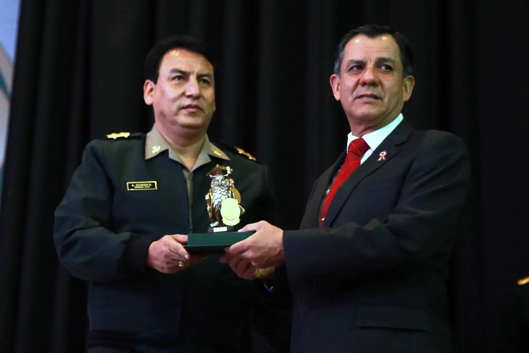 Mauro Medina Guimaraes ministro del Interior asiste, a la clausura del II Curso de Especialización de Inteligencia y Contra inteligencia de la Policía Nacional del Perú.  Foto: ANDINA/Vidal Tarqui