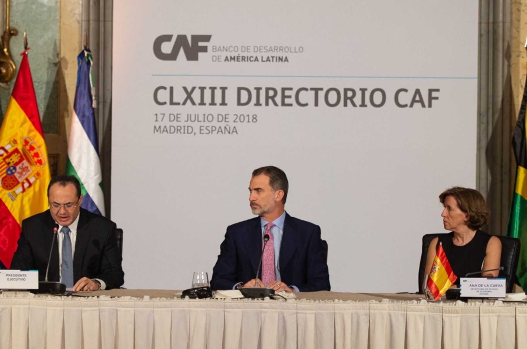 Rey de España Felipe VI inaugura sesión de directorio CAF en Madrid. Foto: Cortesía.