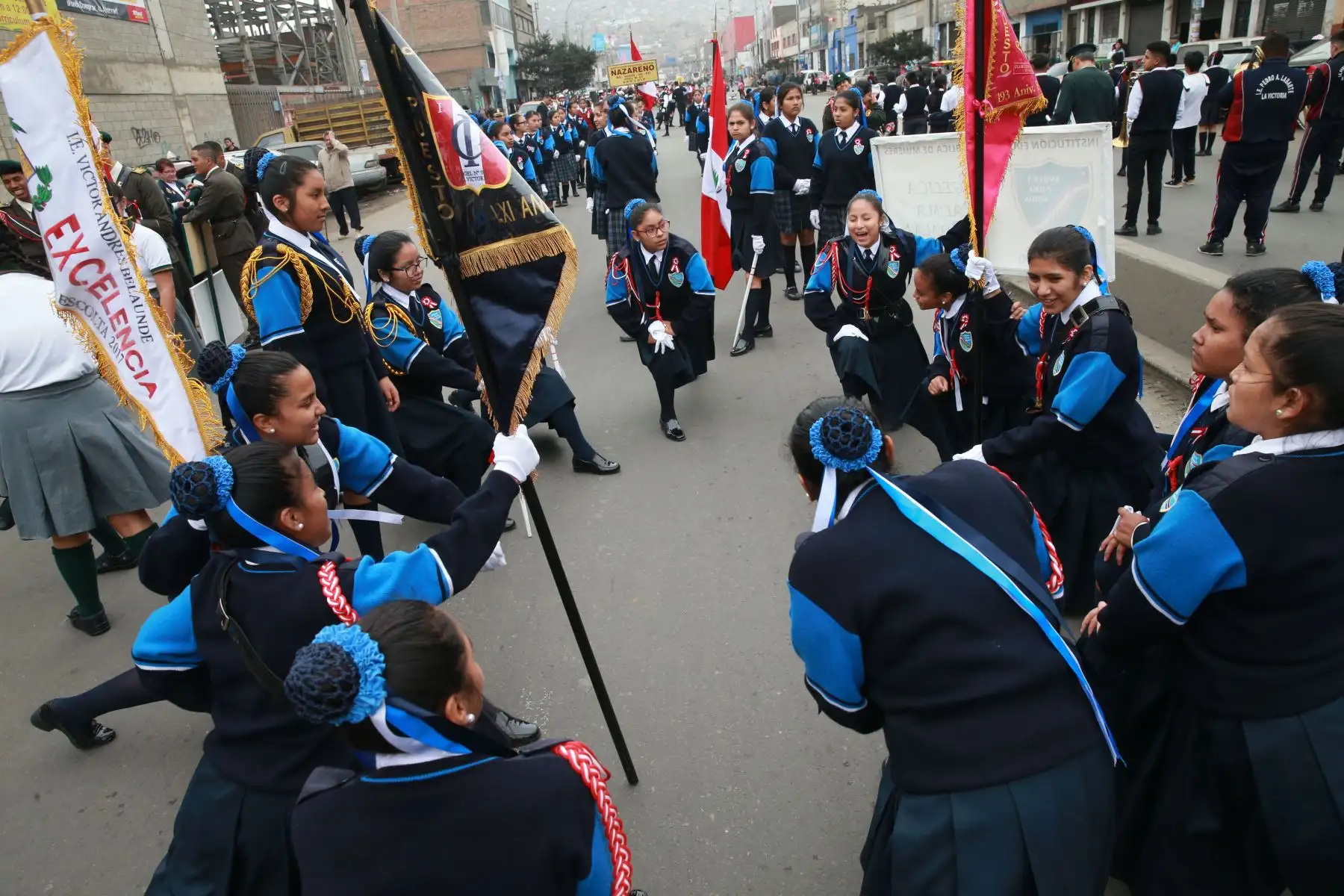 Ceremonia Cívica por el 69 Aniversario de creación de la Policía  Escolar del Perú. Con la participan de los colegios de Lima, en La Victoria.  Foto: ANDINA/Vidal Tarqui