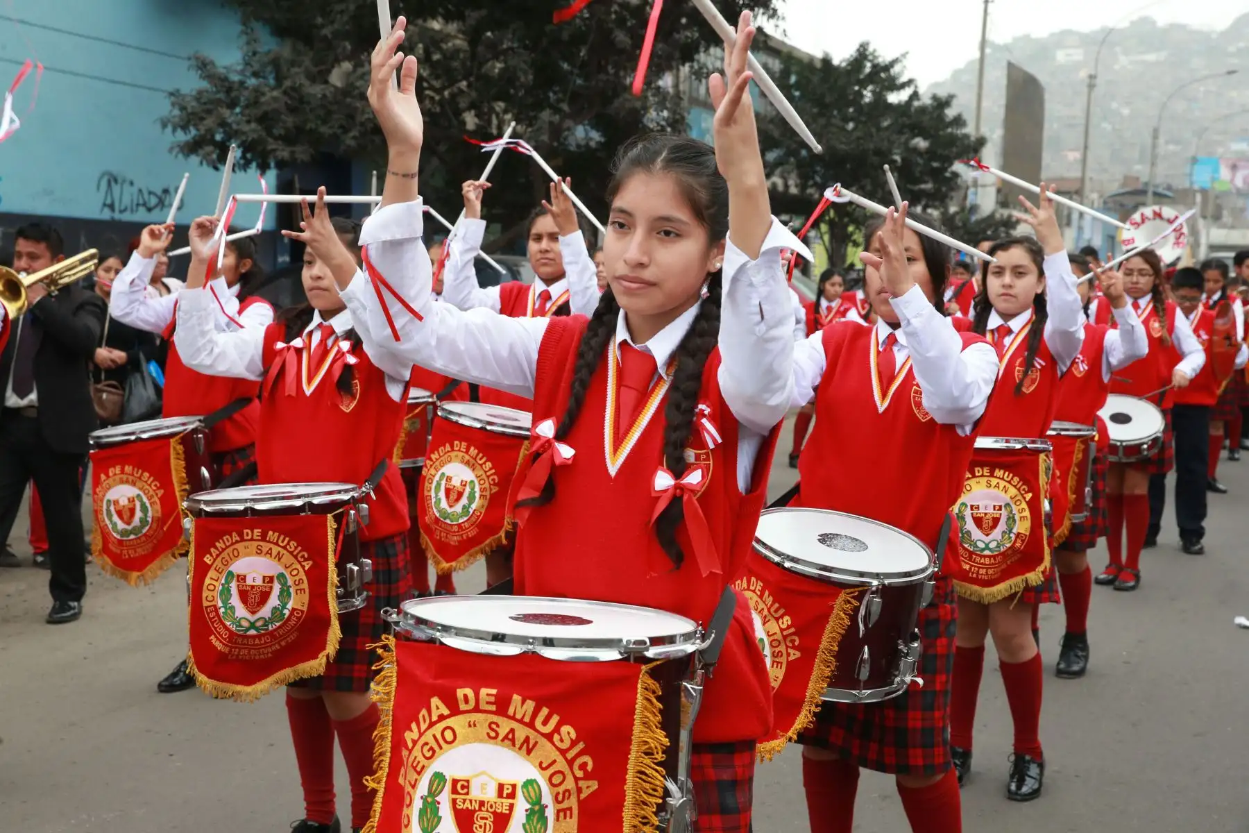 Ceremonia Cívica por el 69 Aniversario de creación de la Policía  Escolar del Perú. Con la participan de los colegios de Lima, en La Victoria.  Foto: ANDINA/Vidal Tarqui