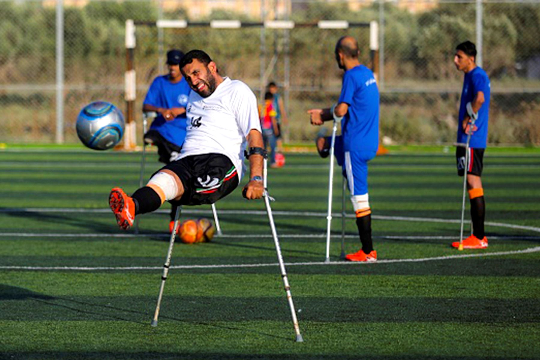 Equipo de fútbol de amputados de Gaza Foto: EFE