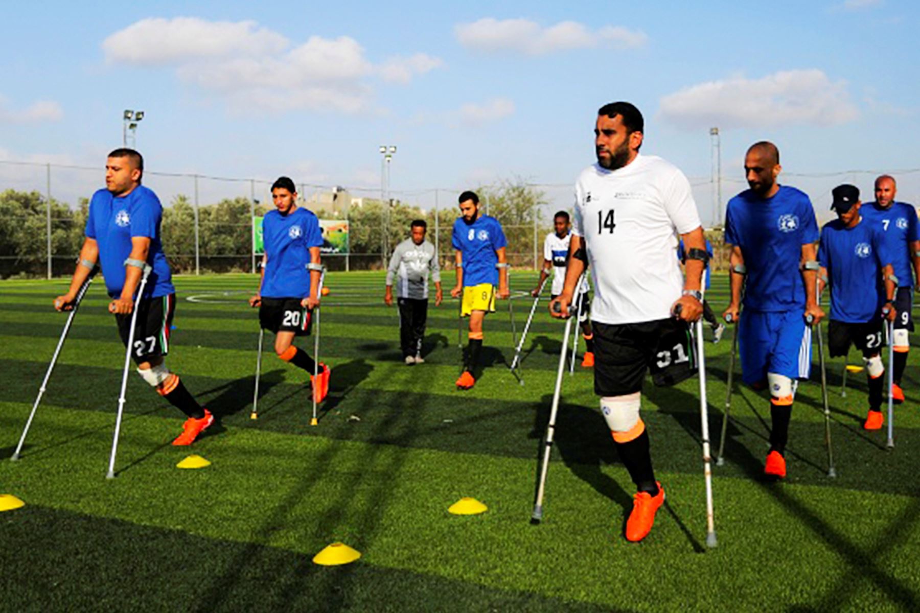 Equipo de fútbol de amputados de Gaza Foto: EFE
