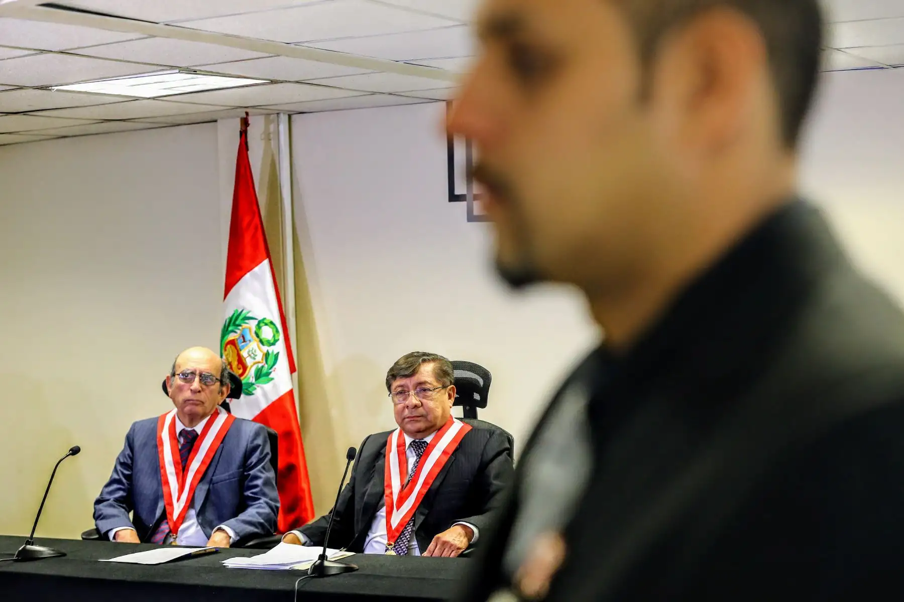 Integrantes del Consejo Nacional de la Magistratura, ofrecen conferencia de prensa en su sede ubicada en Paseo de la República. Foto: ANDINA/Luis Iparraguirre