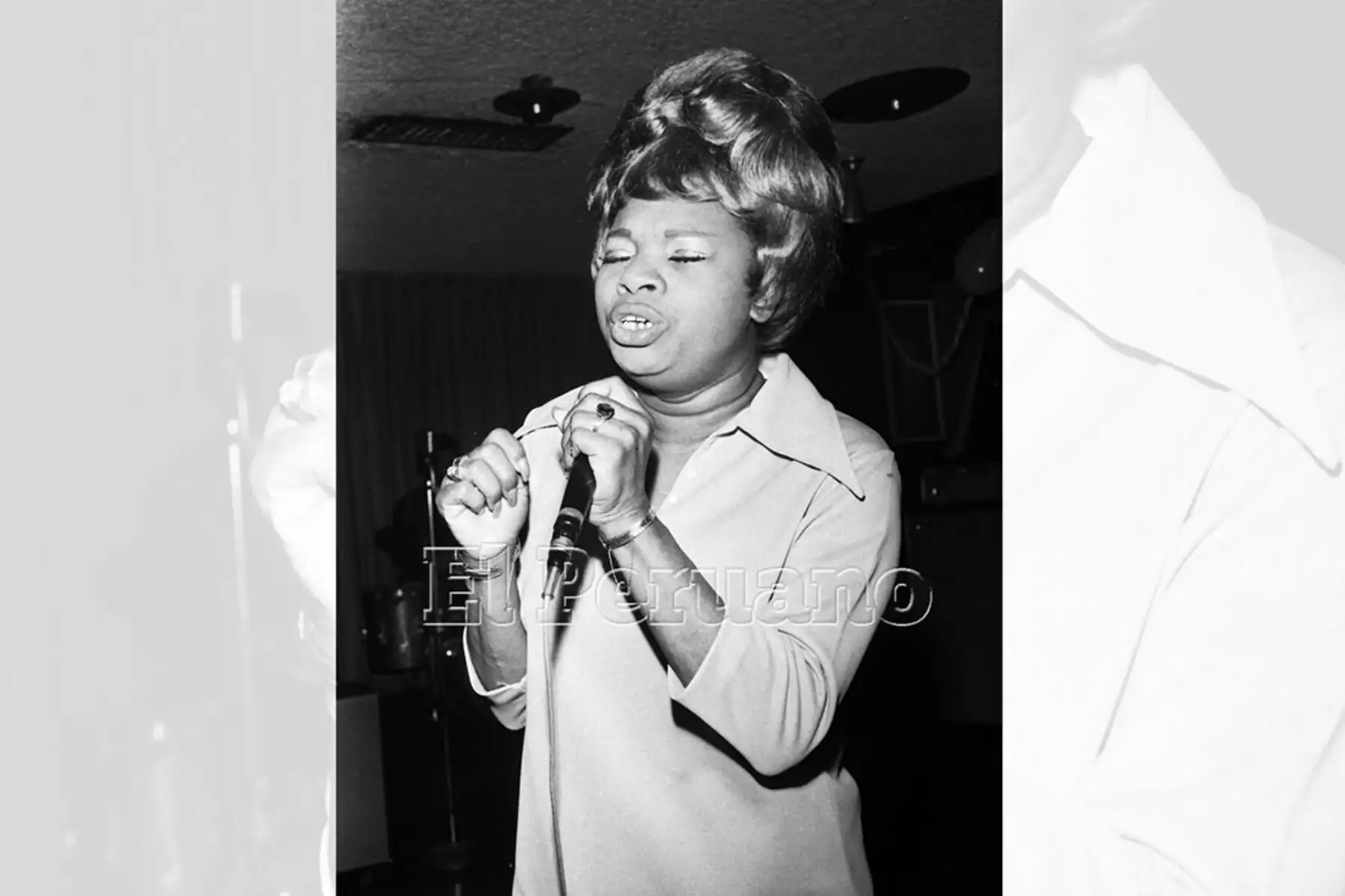 Lucha Reyes durante una de sus presentaciones (1970). Foto Archivo Histórico de EL PERUANO.