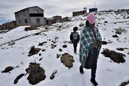 Precipitaciones sólidas (nieve y granizada) y líquidas (aguanieve) de moderada a fuerte intensidad persistirán desde esta hasta la madrugada del lunes 23 de julio, principalmente en la sierra sur, informó el Servicio Nacional de Meteorología e Hidrología (Senamhi). ANDINA/Difusión