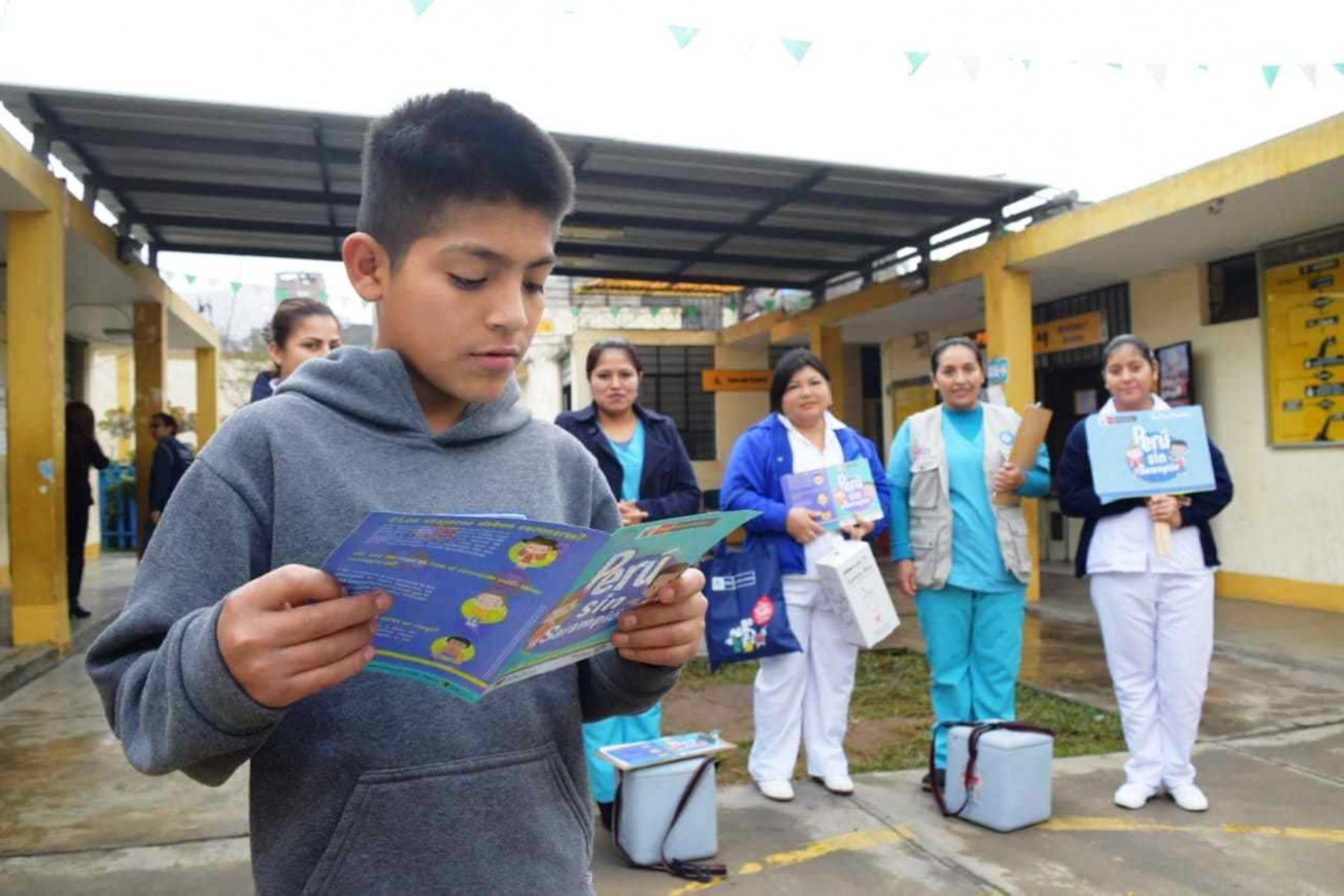 Minsa refuerza vacunación contra el sarampión en San Juan de Lurigancho. Foto: ANDINA/Difusión.