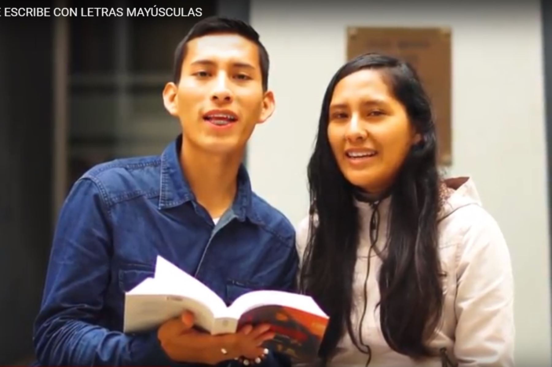 Estudiantes de San Marcos graban spot sobre identidad nacional y el amor por las letras. Foto: ANDINA/Difusión.