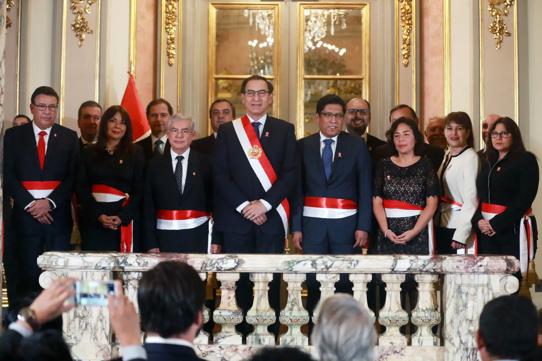 El presidente de la República Martín Vizcarra tomó juramento a Vicente Zeballos Salinas como ministro de Justicia y Derechos Humanos. Foto: ANDINA/Vidal Tarqui