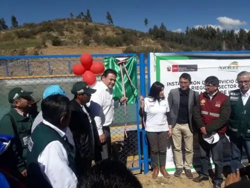 Viceministro de Desarrollo e Infraestructura Agraria y Riego, Pablo Araníbar, inaugura obras en Ancash. Foto: Cortesía.