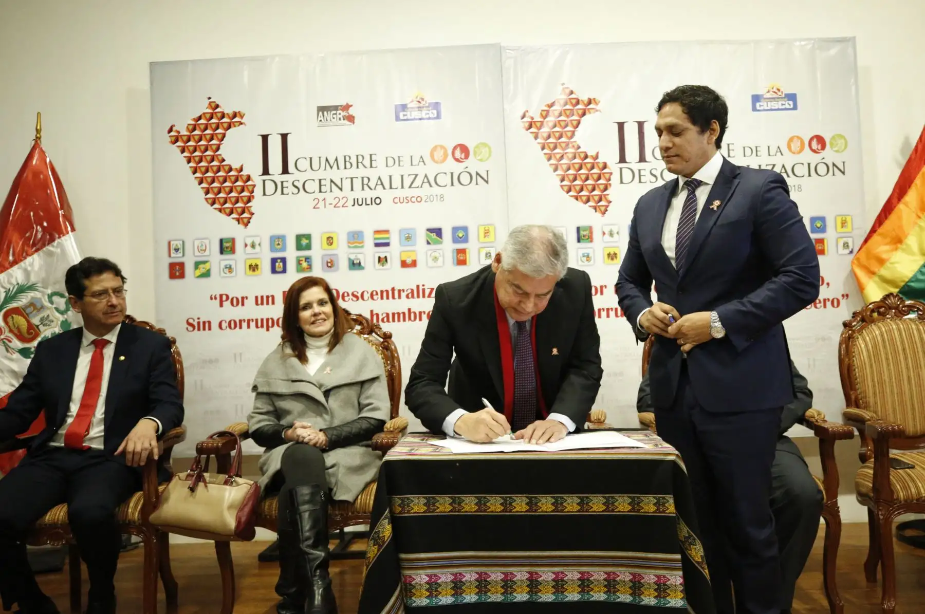 La vicepresidenta de la República, Mercedes Aráoz participó en la II Cumbre de la Descentralización, Cusco 2018.Foto:ANDINA/ PCM