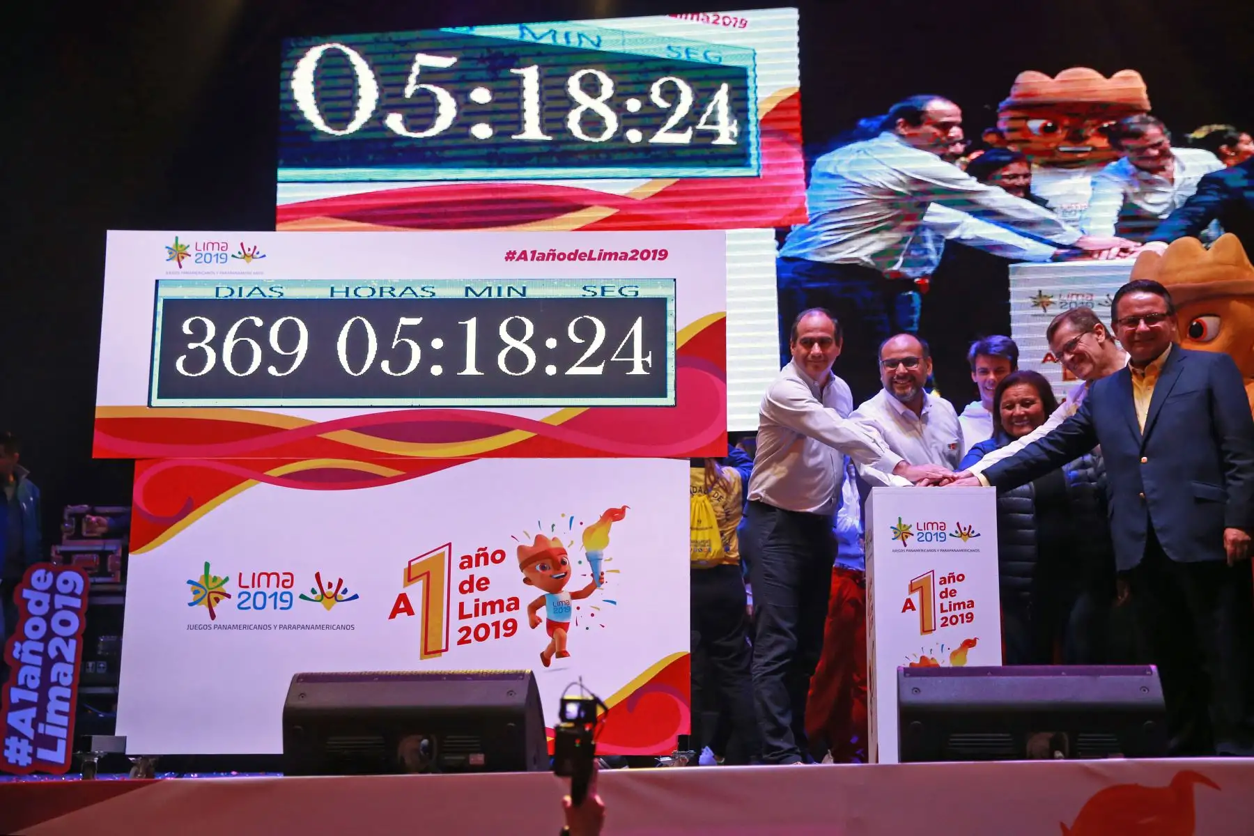 Ceremonia de encendido de reloj de los Juegos Panamericanos  de Lima 2019. Foto: ANDINA/Vidal Tarqui