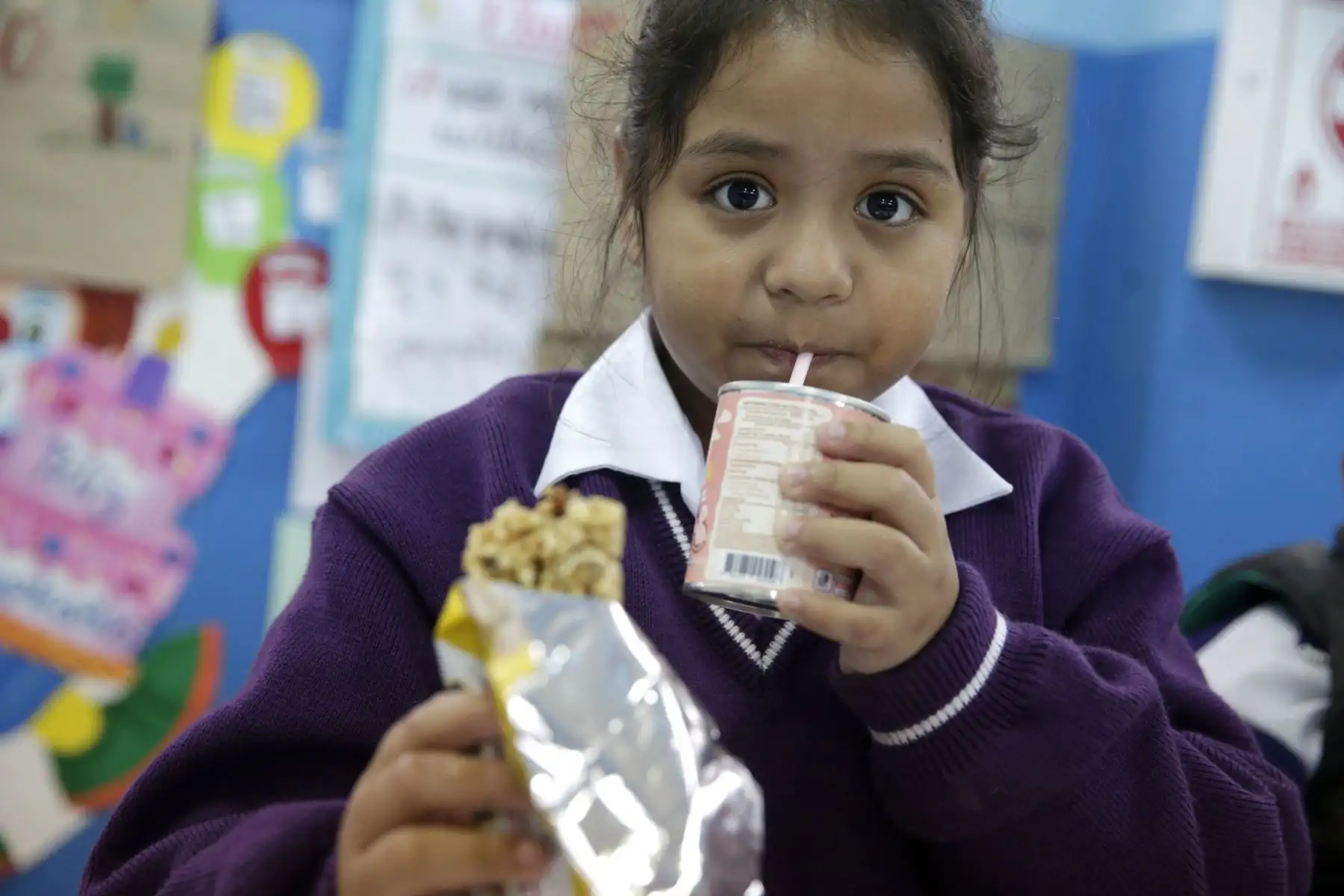 Programa Qali Warma brinda desayunos a escolares del colegio Señor de los Milagros. Foto: ANDINA/Melina Mejía
