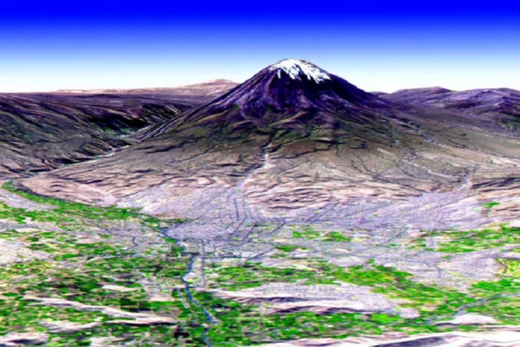 La erupción de volcán Misti afectaría en poco tiempo la ciudad sureña de Arequipa. Foto: ANDINA/Difusión