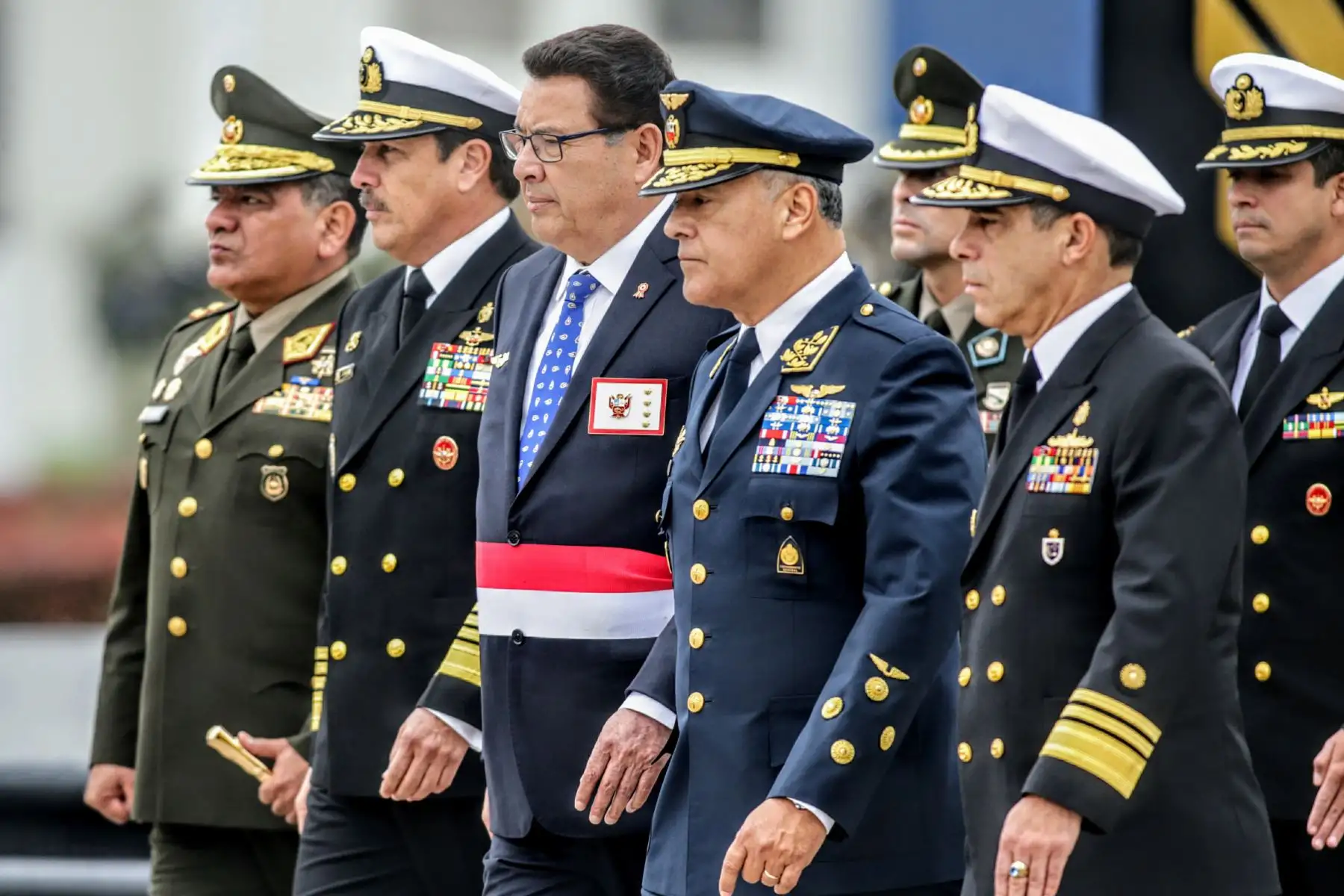 Segunda vicepresidenta de la República, Mercedes Aráoz, encabeza ceremonia castrense en la base aérea Las Palmas por aniversario de la Fuerza Aérea del Perú. Foto: ANDINA/Luis Iparraguirre