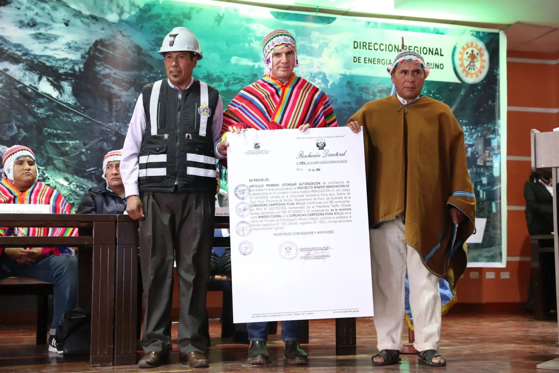 Ministerio de Energía y Minas autoriza a 900 pequeños mineros de Puno a realizar actividades extractivas. ANDINA/Difusión