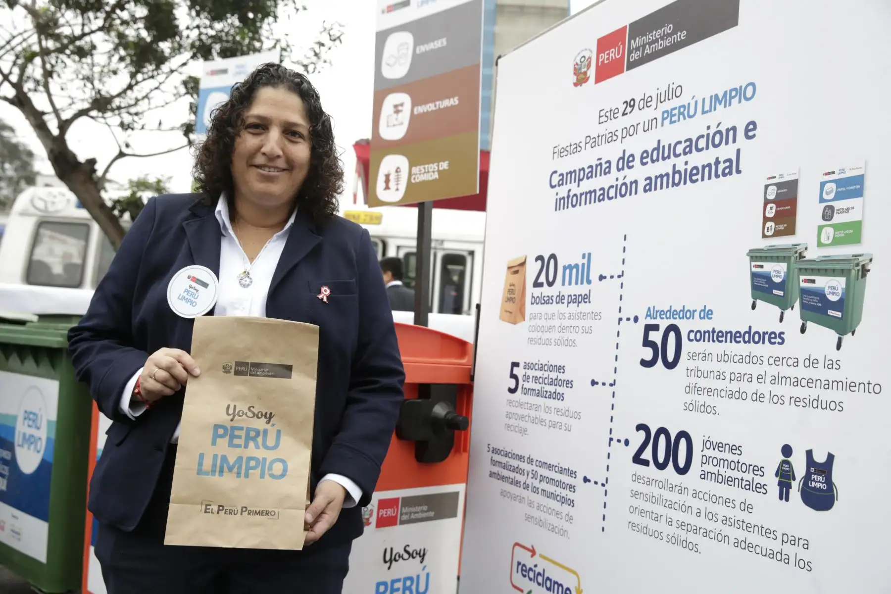 Ministra del Ambiente, Fabiola Muñoz, presenta campaña Perú limpio por Fiestas Patrias. Foto: ANDINA/Melina Mejía