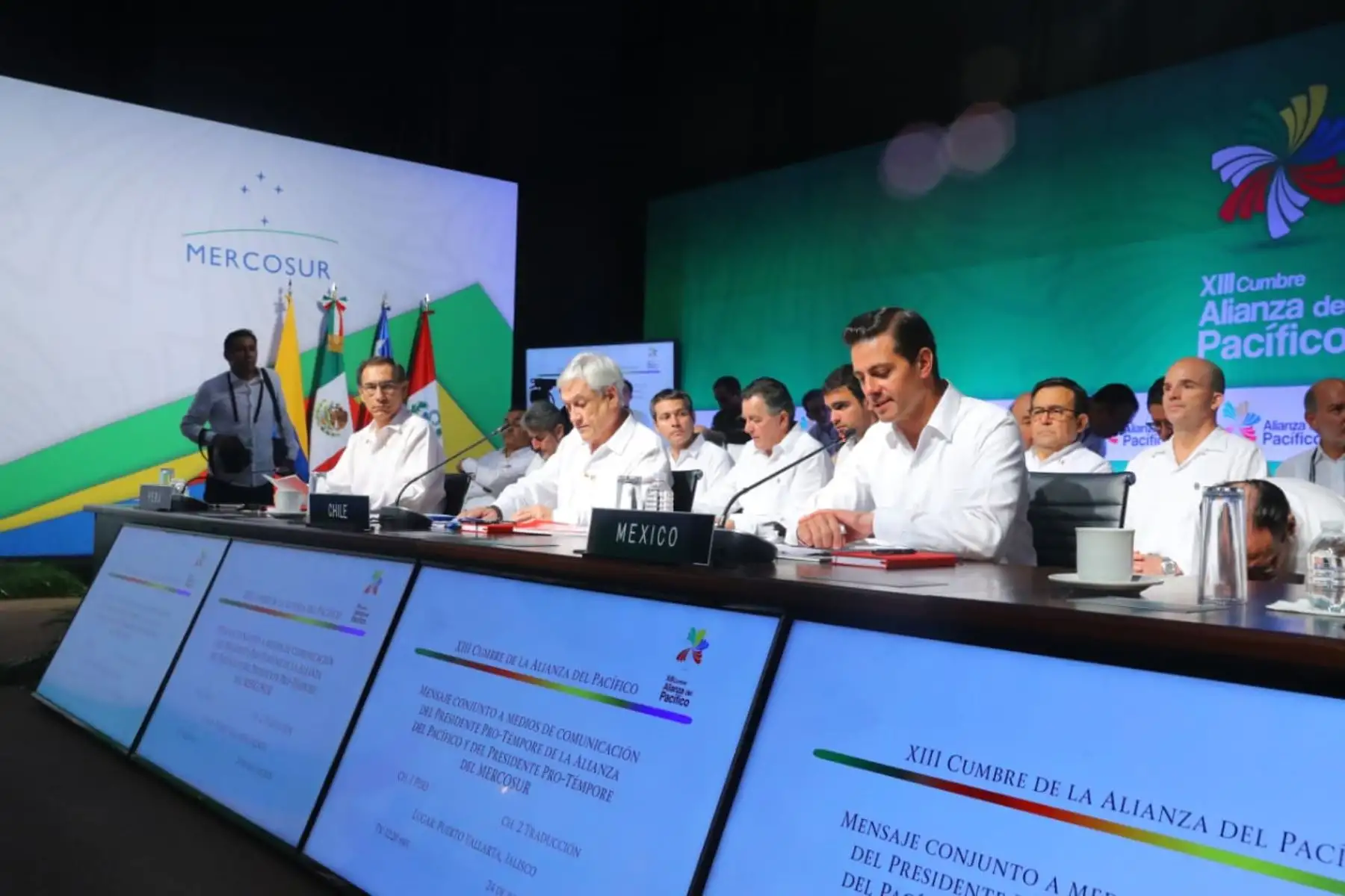 Reunión de presidentes del Alianza del Pacifico y del Mercosur. Foto: ANDINA/Prensa Presidencia