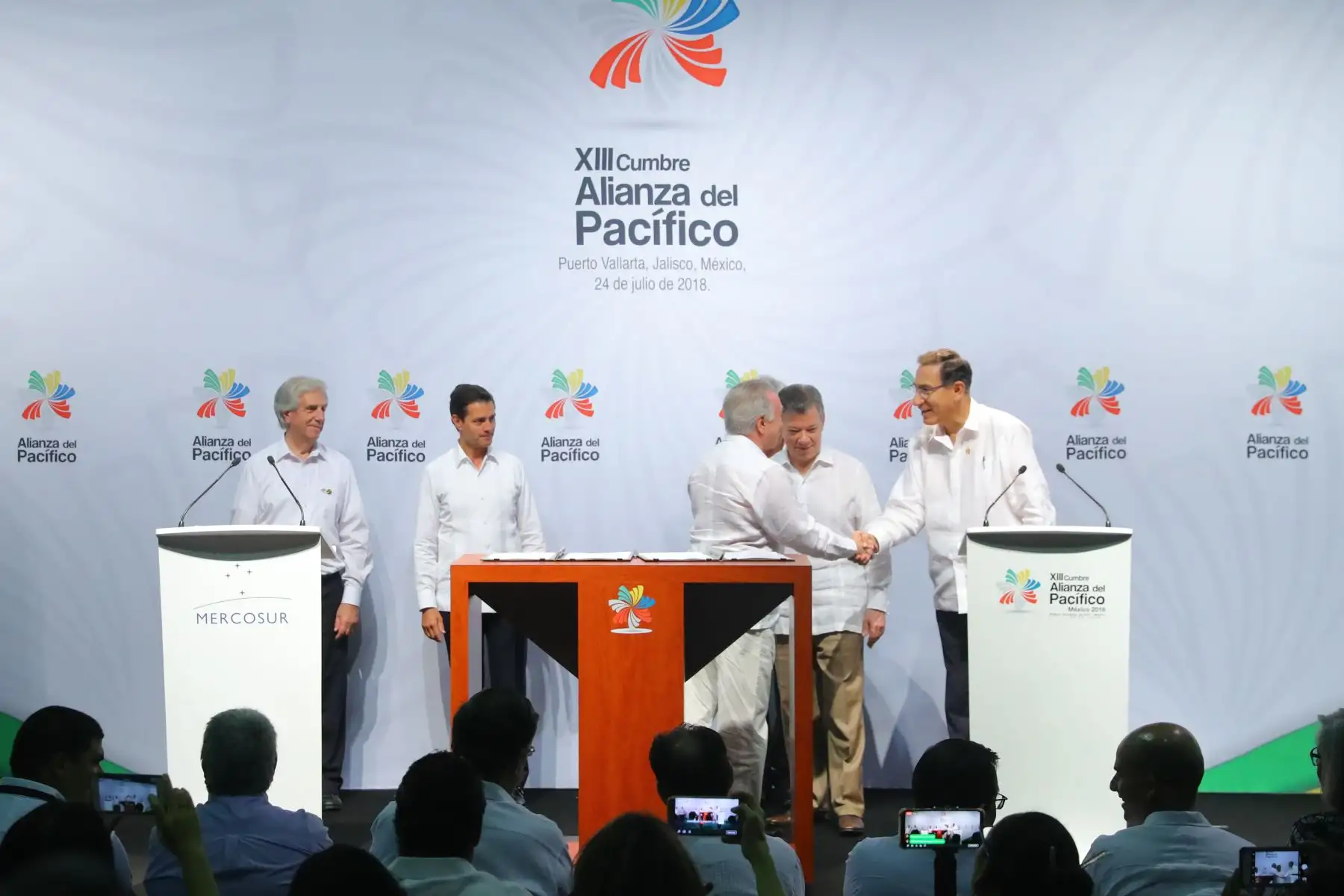 Reunión de presidentes de la Alianza del Pacifico y Mercosur.Foto: ANDINA/Prensa Presidencia