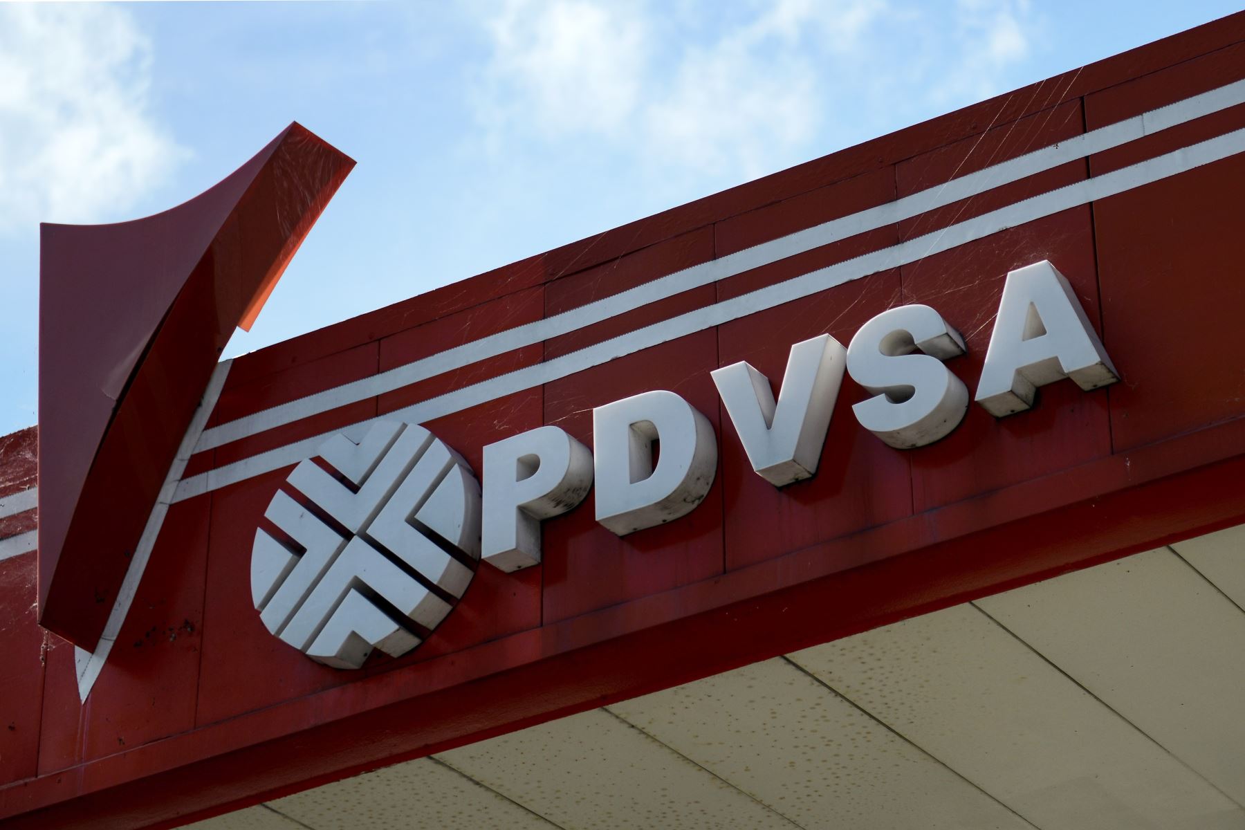 Estación de servicio de PDVSA Foto: AFP