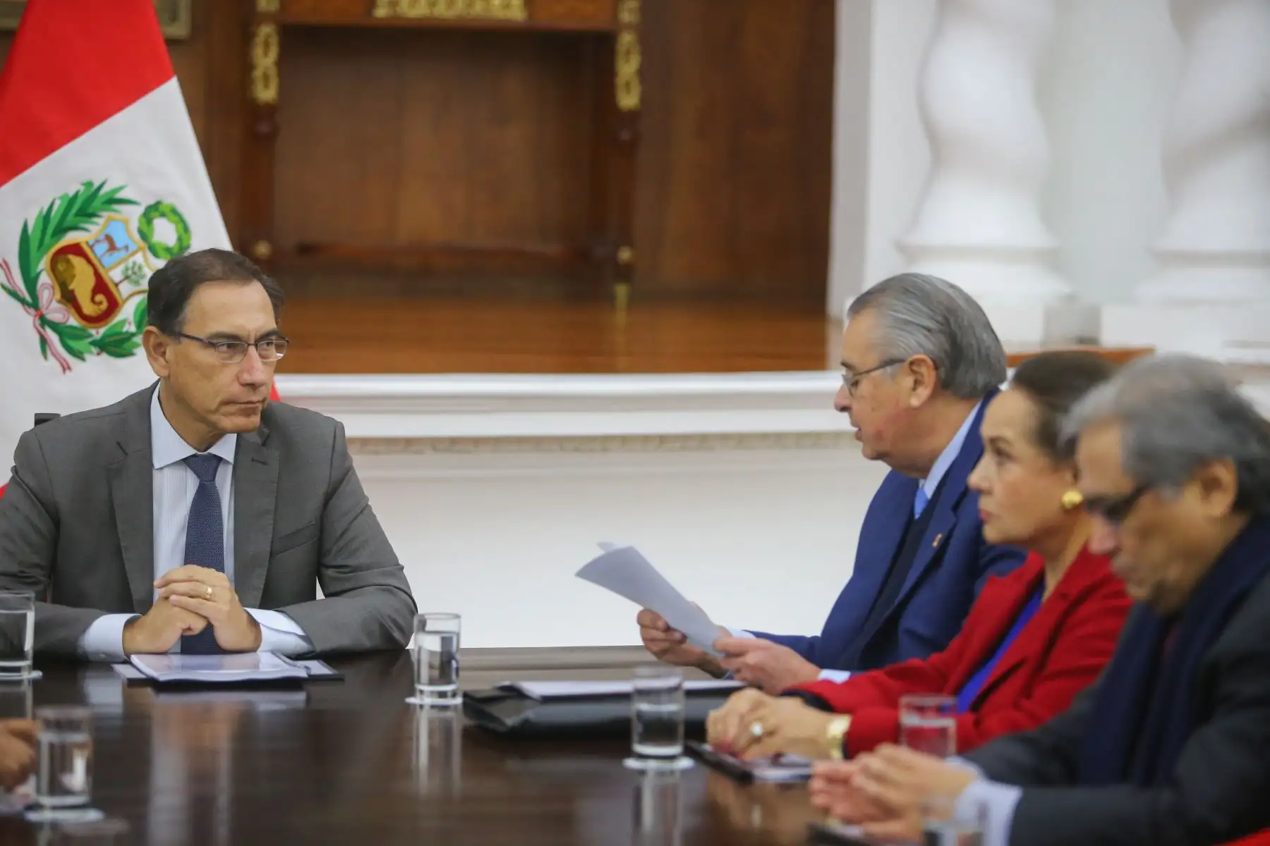 Jefe de Estado Martin Vizcarra, recibe informe de la Comisión de Reforma del Sistema de Justicia.