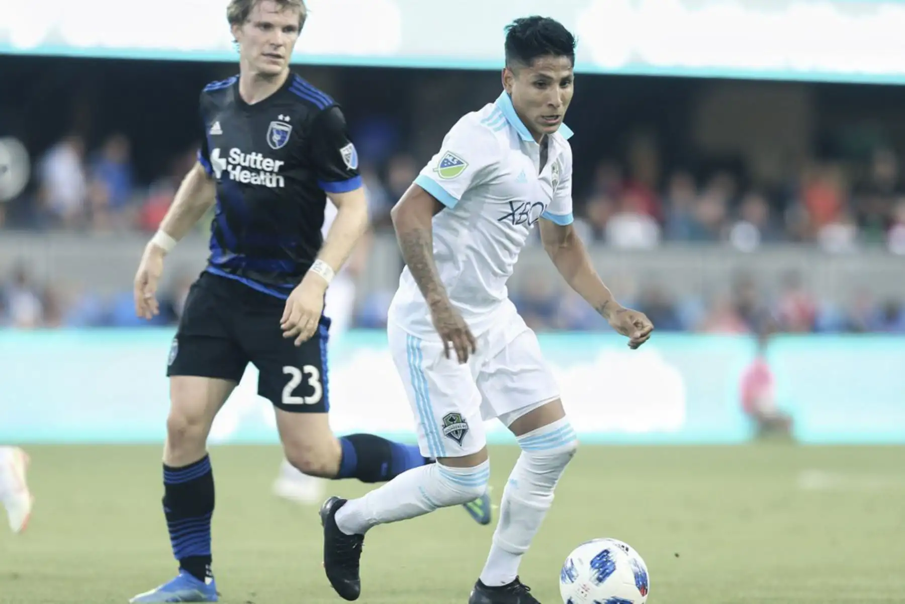 Raúl Ruidíaz marcó el 1-0 del  Seattle Sounders ante San José Earthquaakes en partido de la MLS.Foto: ANDINA/Seattle Sounders FC
‏