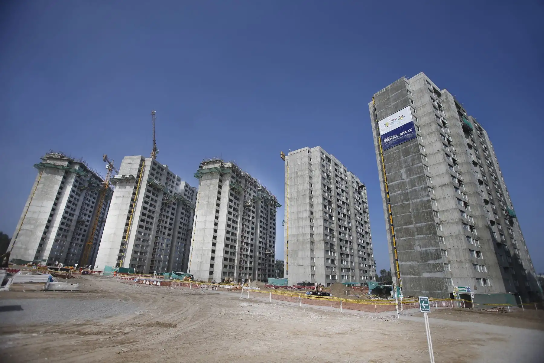 Ya se construyeron los 1,096 departamentos de la Villa Panamericana del distrito de Villa El Salvador. Y se ha iniciado la etapa de los acabados. Foto: ANDINA/Difusión
