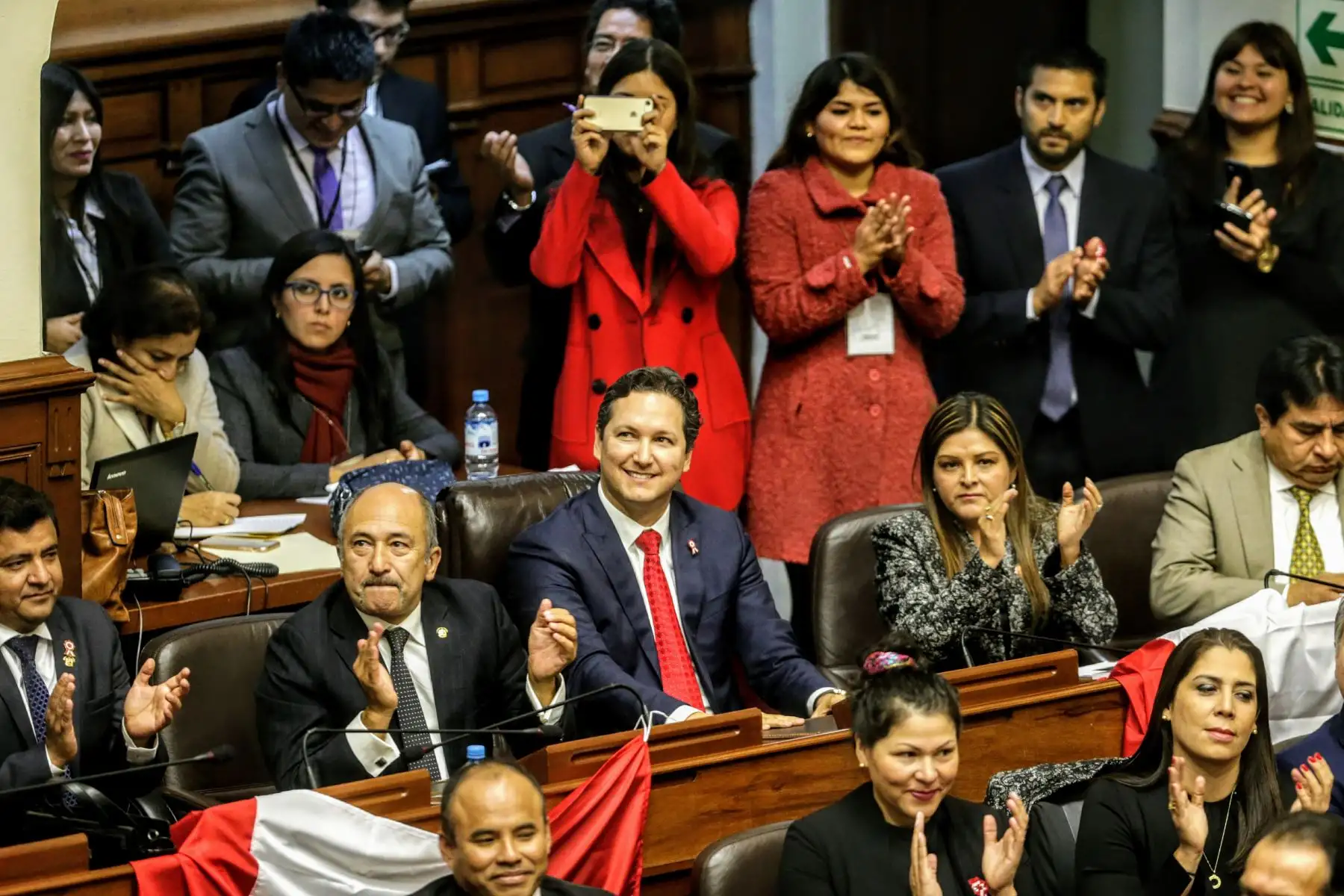 Con 69 votos a favor, el congresista Daniel Salaverry es elegido presidente del Congreso de la República para el periodo 2018-2019. Foto: ANDINA/Luis Iparraguirre