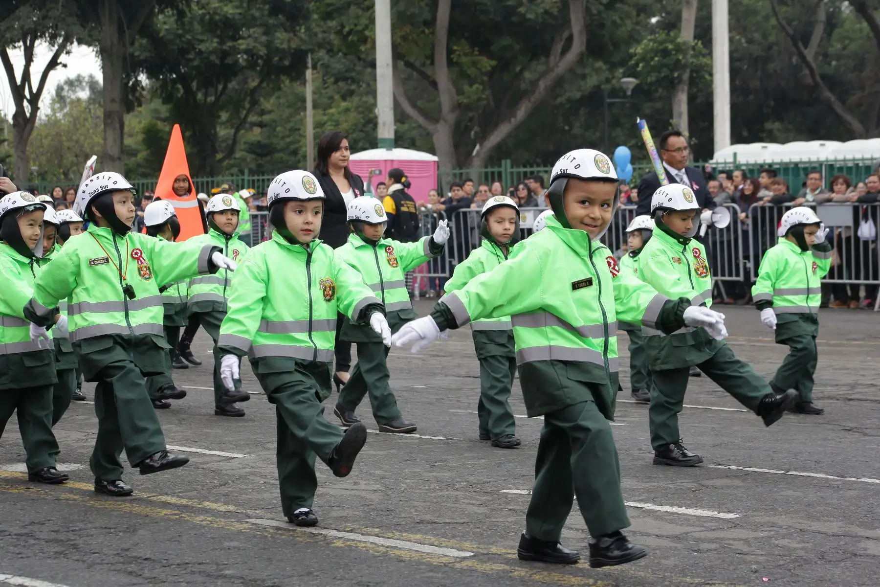Desfile de colegios policiales 2018.Foto:ANDINA/Héctor Vinces.
