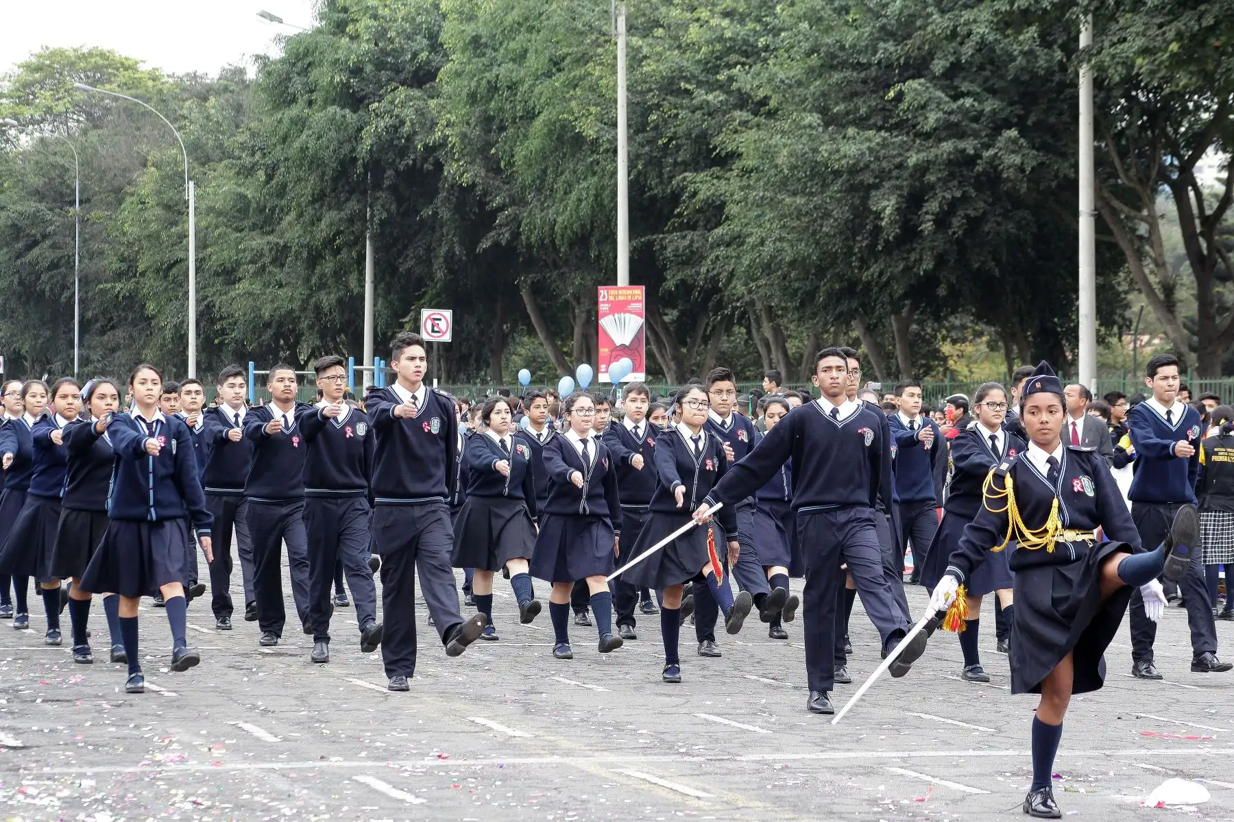 Desfile de colegios policiales 2018.Foto:ANDINA/Héctor Vinces.