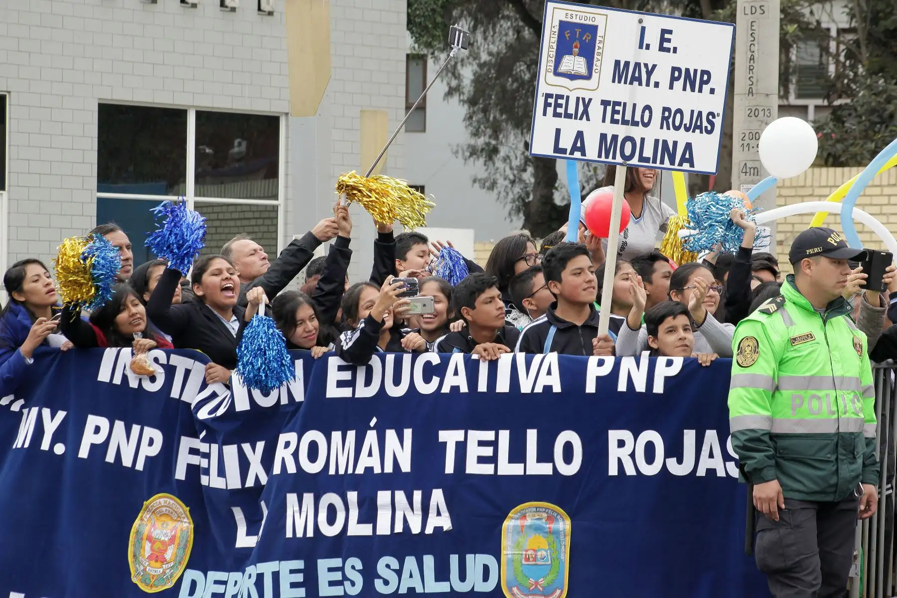 Desfile de colegios policiales 2018.Foto:ANDINA/Héctor Vinces.