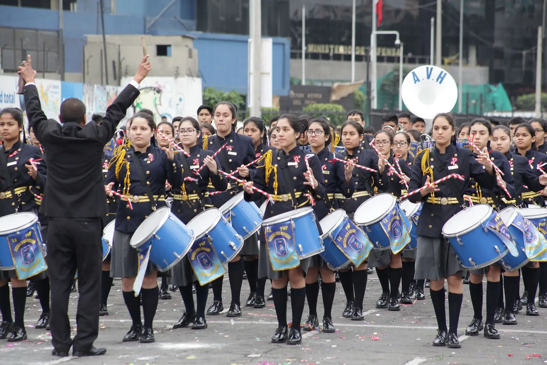 Desfile de colegios policiales 2018.Foto:ANDINA/Héctor Vinces.
