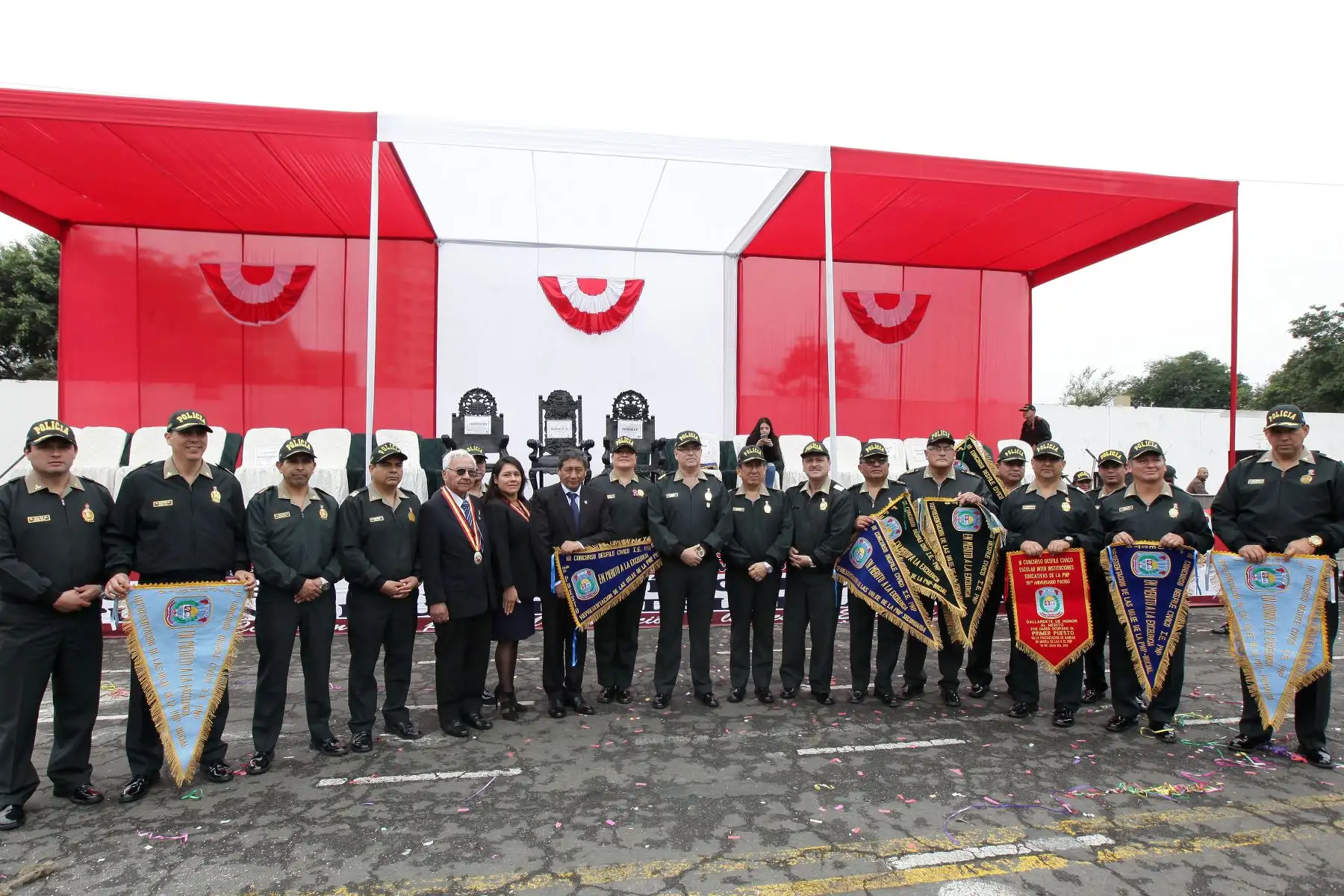 Desfile de colegios policiales 2018.Foto:ANDINA/Héctor Vinces.