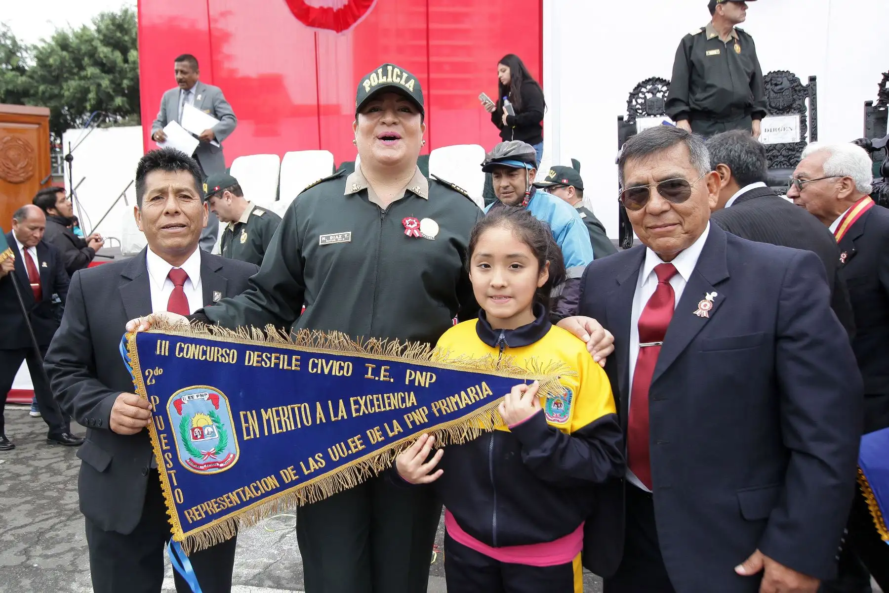Desfile de colegios policiales 2018.Foto:ANDINA/Héctor Vinces.