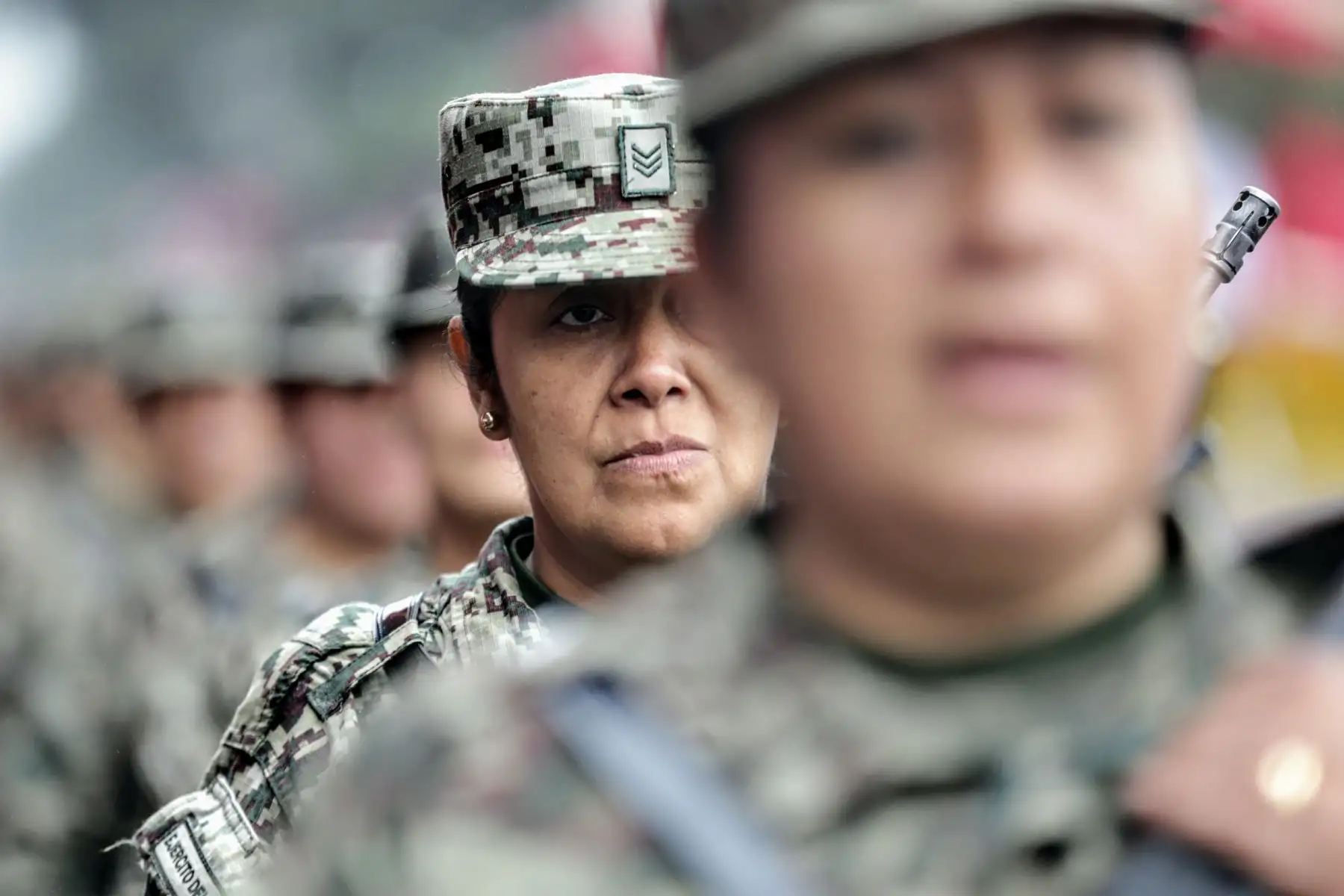 Práctica del Desfile Militar en la avenida Brasil, que se realizará el 29 de julio.  Foto: ANDINA/Luis Iparraguirre