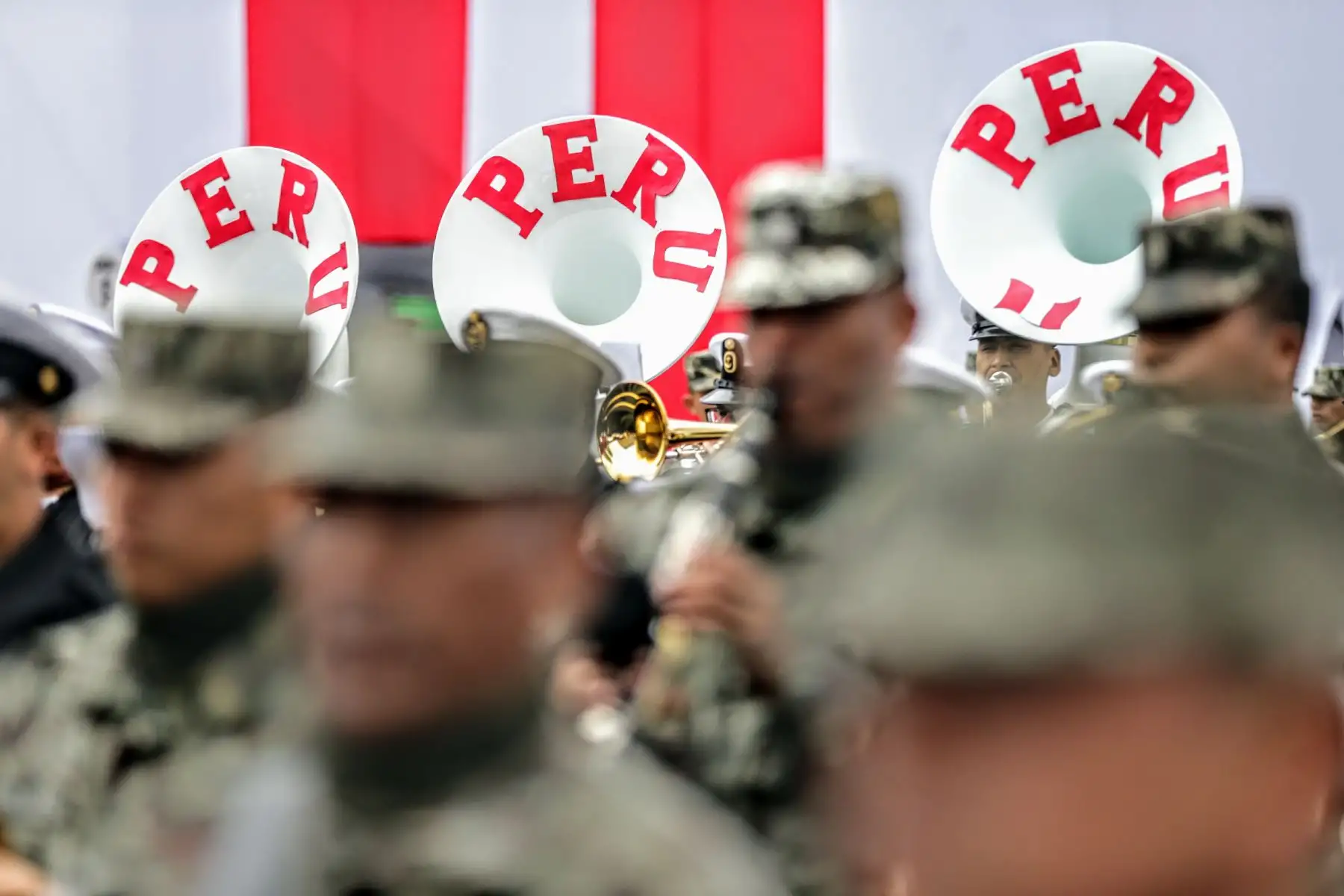 Práctica del Desfile Militar en la avenida Brasil, que se realizará el 29 de julio.  Foto: ANDINA/Luis Iparraguirre