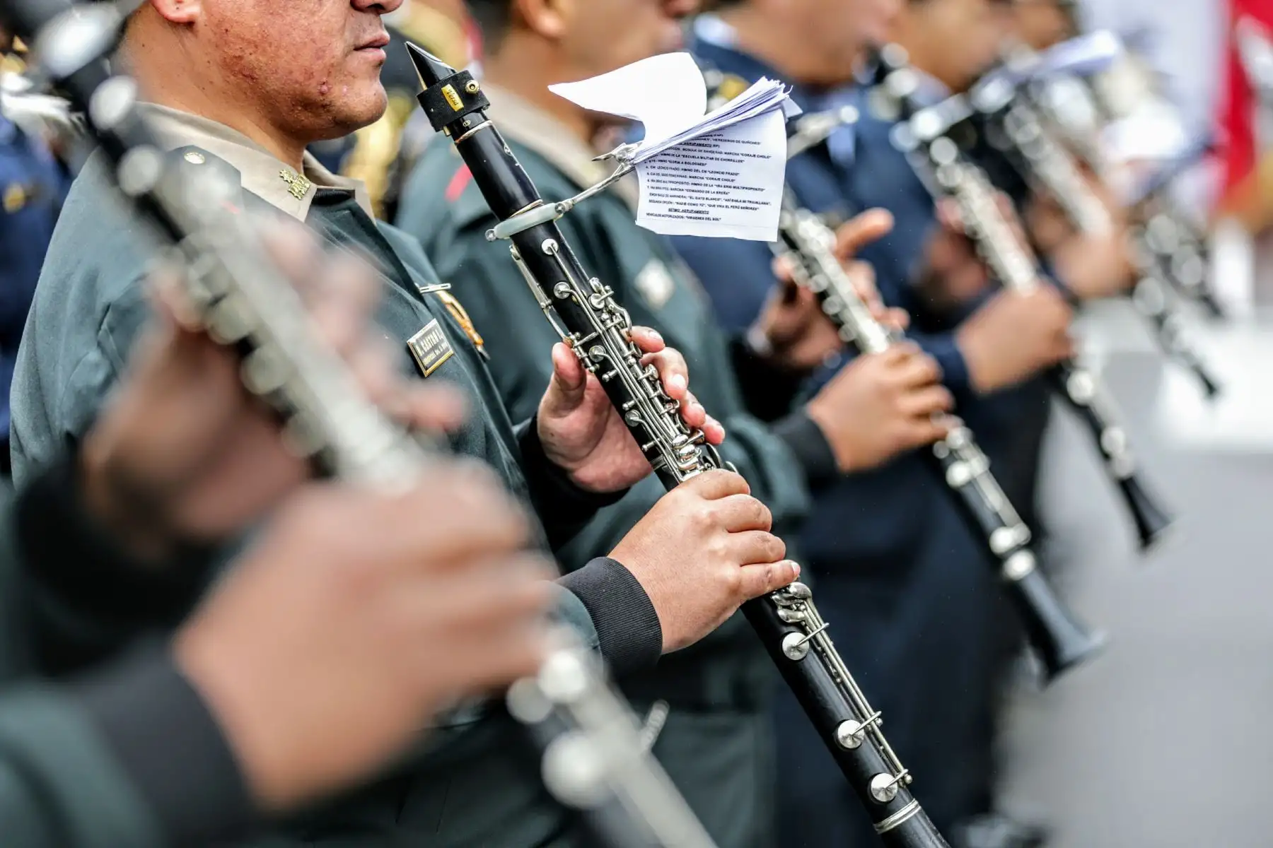 Práctica del Desfile Militar en la avenida Brasil, que se realizará el 29 de julio.  Foto: ANDINA/Luis Iparraguirre