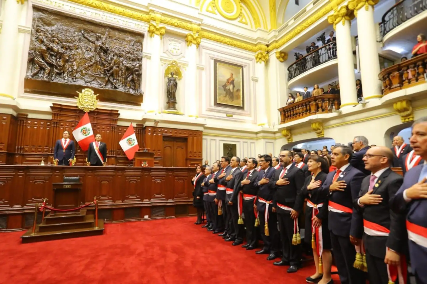 Presidente de la República, Martín Vizcarra Cornejo, dirige  Mensaje a la Nación por 28 de julio. Foto: ANDINA/Prensa Presidencia.