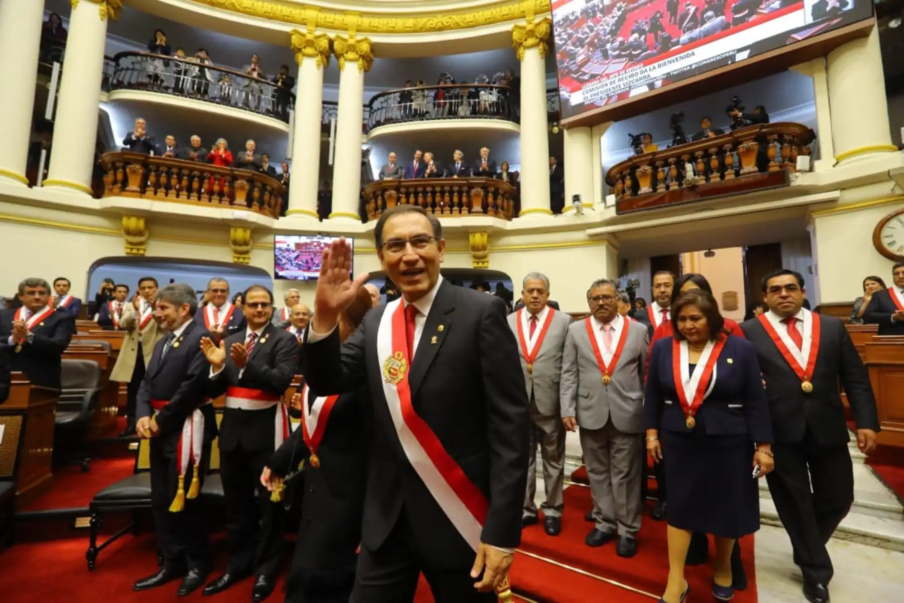 Presidente de la República, Martín Vizcarra Cornejo, dirige  Mensaje a la Nación por 28 de julio. Foto: ANDINA/Prensa Presidencia.