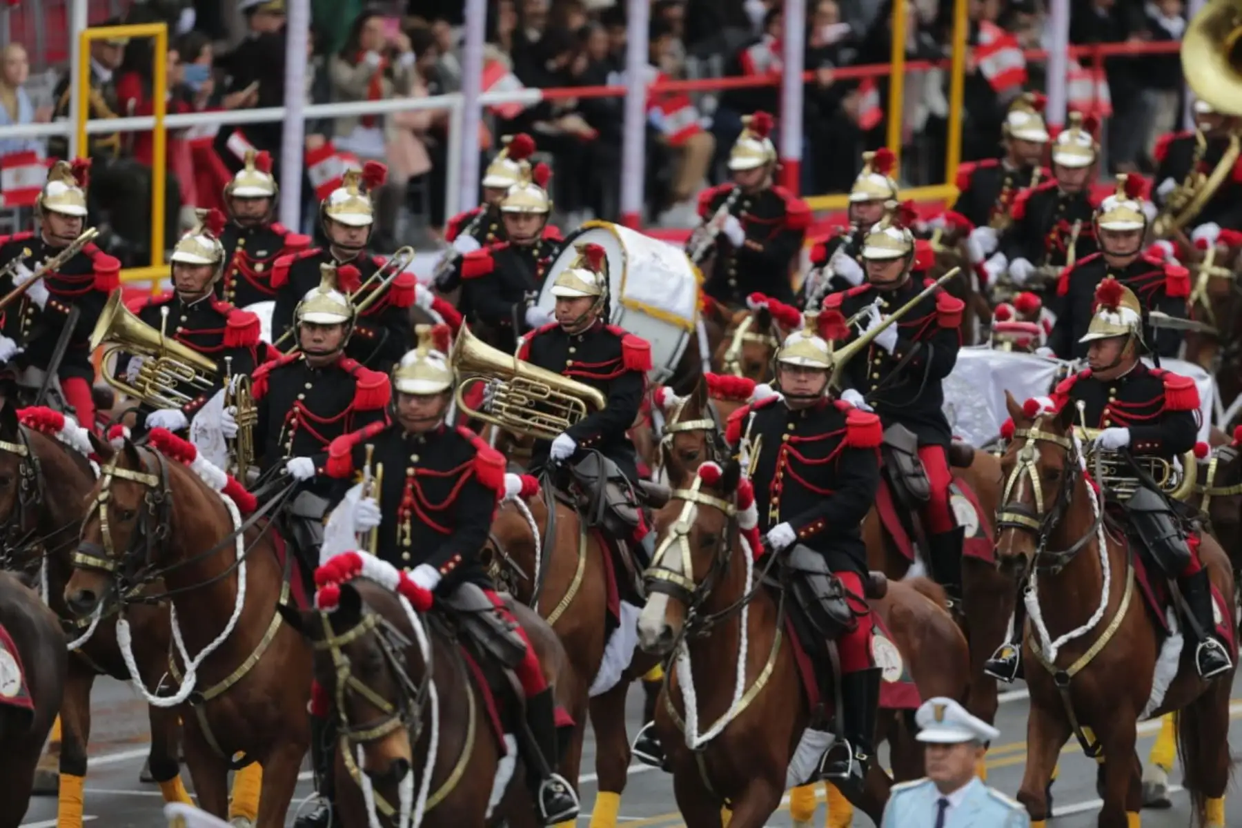 El presidente de la República, Martín Vizcarra, preside   la Gran Parada Militar por Fiestas Patrias. Foto: ANDINA/Prensa Presidencia