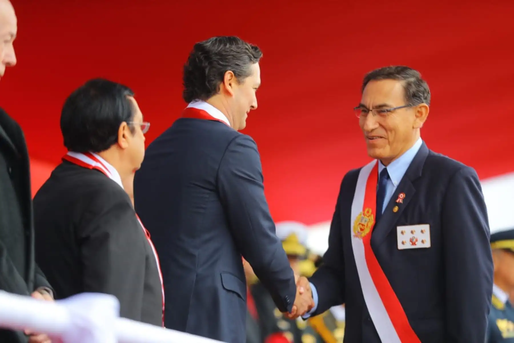El presidente de la República, Martín Vizcarra, preside   la Gran Parada Militar por Fiestas Patrias. Foto: ANDINA/Prensa Presidencia