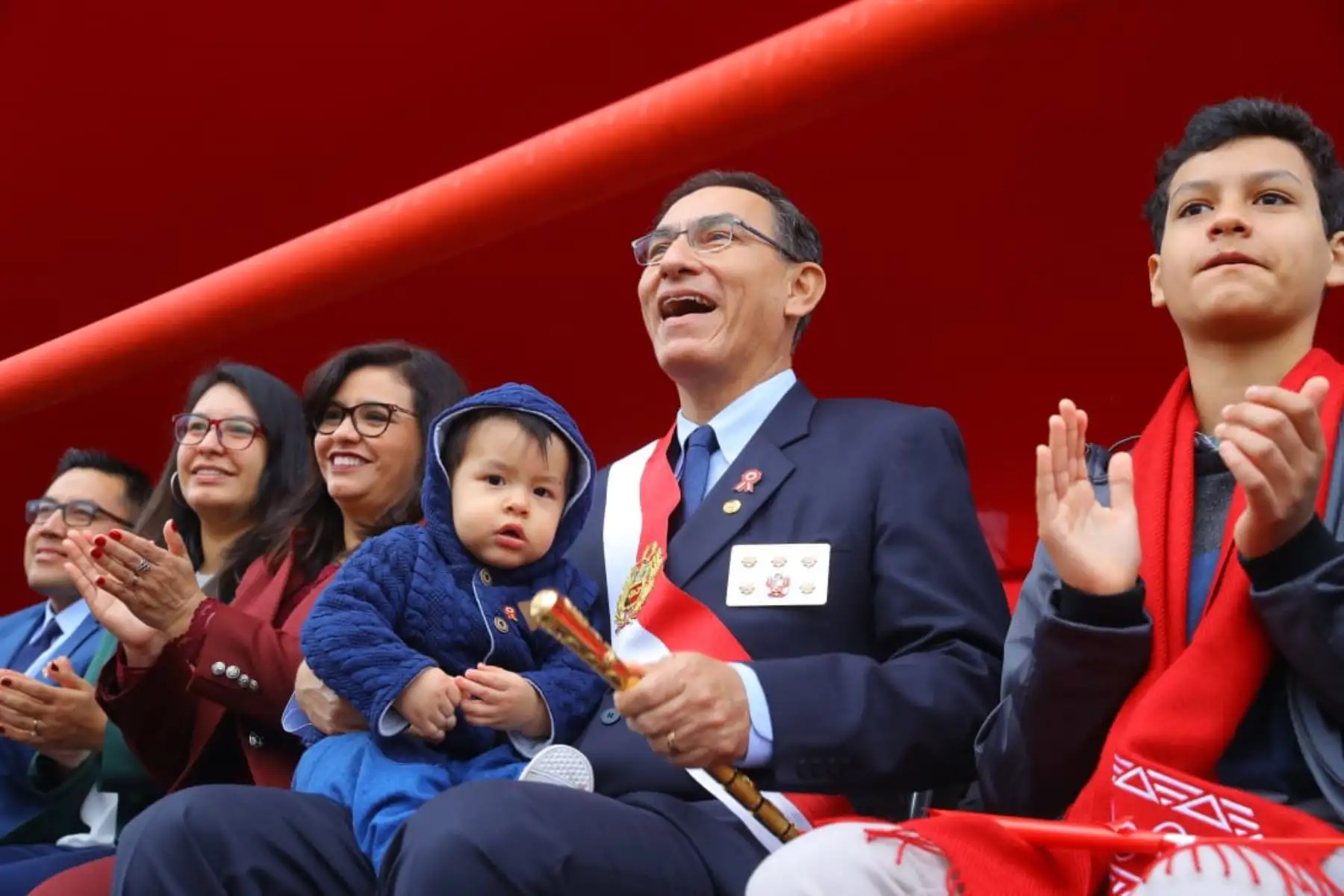 El presidente de la República, Martín Vizcarra, preside   la Gran Parada Militar por Fiestas Patrias. Foto: ANDINA/Prensa Presidencia