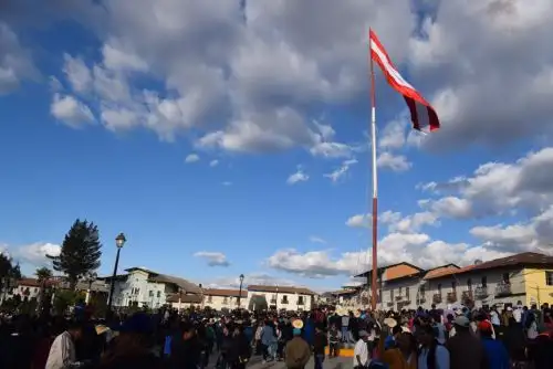 Huamachuco celebra su aniversario de fundación española con tradicional Parada de Gallardete. ANDINA/Luis Puell
